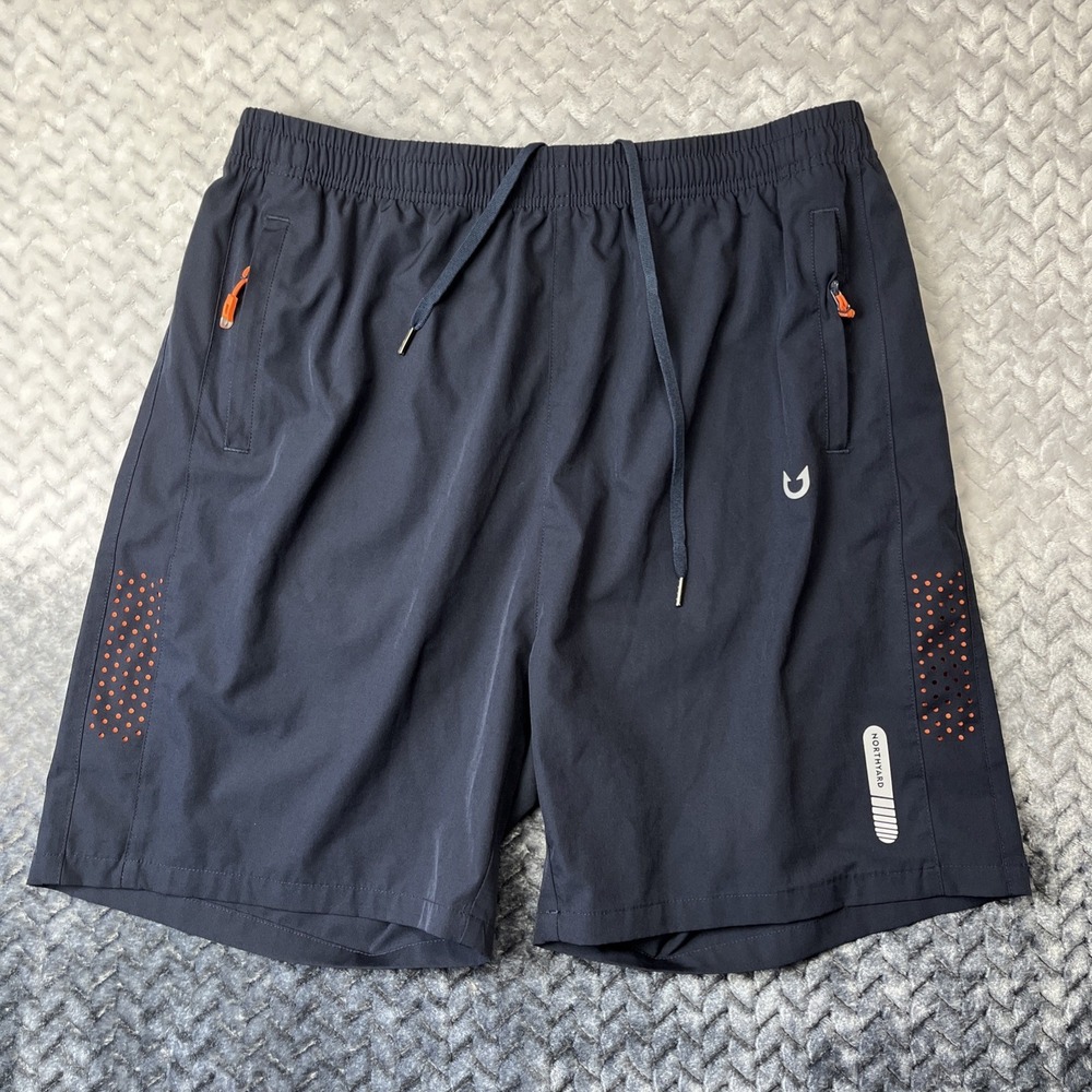 Northyard Shorts Mens XL Athletic Navy Blue Stretch Lightweight Quick Dry